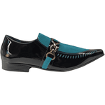 Sapato Masculino Em Couro Social Executivo Azul Diamond Veneza Collection Ref: 7076