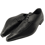 Sapato Masculino Em Couro Social Executivo Preto Cravo Veneza Collection Ref: 7089