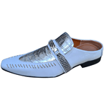 Babuche Masculino Dubai Em Couro Social Executivo Em Couro - Branco - Bright Ref: 2020