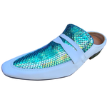 Babuche Masculino Dubai Em Couro Social Executivo Em Couro - Azul - Morelenbaum Ref: 2023
