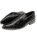 Mocassim Masculino Dubai Em Couro Social Executivo Em Couro - Preto Bordado 3D - Jivago Ref: 680 