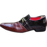 Sapato Masculino Italiano Em Couro Social Executivo Marrom Cobrero Marrom Ref:883