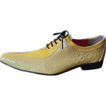 Sapato Masculino Italiano Em Couro Amarelo Oxford Ref: 905 Amarelo