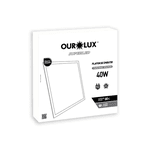 Luminária Plafon 40W LED Quadrado Embutir Branco Frio Ourolux