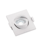 Spot LED 12W Quadrado de Embutir - Direcionável Bivolt Branco Neutro