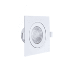 Spot LED 12W Quadrado de Embutir - Direcionável Bivolt Branco Neutro