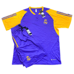 Conjunto Treino Camisa + Short Real Madrid 2023/24 - Roxo/Amarelo