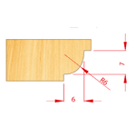 Fresa para molduras 72mm X 12mm 6 Asas Aço Fepam 