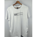 Camisa Peruana Boss Branca Escrita No Peito 