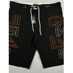 Bermuda Surf Quiksilver preta e laranja