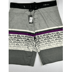 Bermuda Surf Quiksilver cinza e roxa