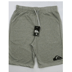 bermuda de moletom cinza quiksilver simbolo
