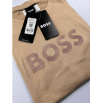 Camisa Peruana Boss Bege Escrita Peitoral