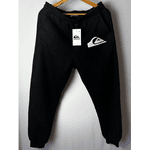 Calça Moletom Quiksilver Preta Escrita/Baixo 
