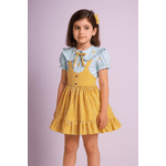 CONJUNTO JARDINEIRA ALEXA-ESTRELA DOURADA