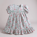VESTIDO EVELYN-LAÇOS CORAÇÃO LISTRA VERDE