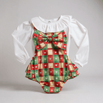 CONJUNTO ROMPER BLUSA LAÇOS-ZADREZ CORAÇÃO