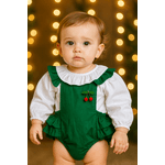 Conjunto Romper Babado c/ blusa-verde