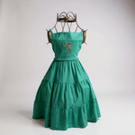 VESTIDO MARISOL BORDADO - VERDE