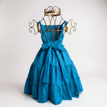 VESTIDO MARISOL BORDADO - AZUL TURQUESA