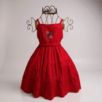 VESTIDO MARISOL BORDADO - VERMELHO