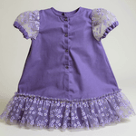 Vestido Thais tuly bordado -Lilas