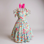 Vestido vanessa floral salmão