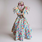 Vestido vanessa floral salmão