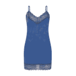 Camisola Alças Finas Renda Azul Delicato