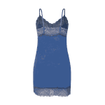 Camisola Alças Finas Renda Azul Delicato