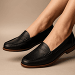 Mocassim Feminino Clássico em Couro Cor Preta