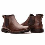 BOTA CHELSEA ALMOFADADA COURO FLOATHER HAVANA