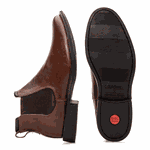BOTA CHELSEA ALMOFADADA COURO FLOATHER HAVANA