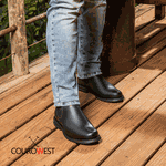 BOTA CHELSEA COMFORT COURO HIDROFUGADO PRETO