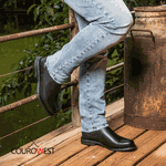 BOTA CHELSEA COMFORT COURO HIDROFUGADO PRETO