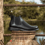 BOTA CHELSEA COMFORT COURO HIDROFUGADO PRETO