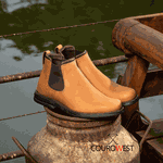 BOTA CHELSEA COMFORT COURO HIDROFUGADO CARAMELO