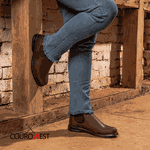 BOTA CHELSEA COMFORT COURO HIDROFUGADO CAFÉ