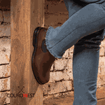 BOTA CHELSEA COMFORT COURO HIDROFUGADO CAFÉ