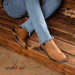 BOTA WORK JUMP BICO REDONDO COURO HIDROFUGADO CARAMELO 