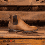 BOTA WORK JUMP BICO REDONDO COURO HIDROFUGADO CARAMELO 