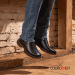 BOTA WORK JUMP BICO QUADRADO COURO HIDROFUGADO PRETO