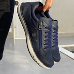 Combo 2 Pares de Sapatenis Madrid + Relógio - Gelo e Azul