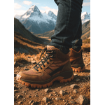 Bota Masculina Adventure Cano Médio em Couro Legítimo - Avelã