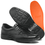 Sapato Social Masculino Confort Couro Legítimo - Preto
