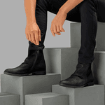 Bota Masculina Shelby em Couro Legitimo - Preto