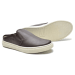 Mule Masculino Couro Legítimo Calce Fácil Confort - Café