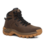 Bota Masculina Arizona em Couro Legítimo Cano Médio - Café