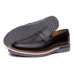 Sapato Mocassim Masculino Social CouroSlip on Mule Moderno - Preto