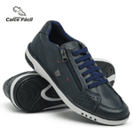 2 Tenis Masculino Casual Ajuste Elástico Leve e Confort + Relógio Digital - Azul + Preto